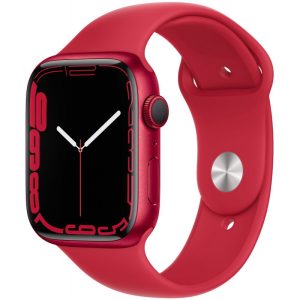 Apple Watch S7 (GPS) Caixa Alumínio Red 41mm Pulseira Esportiva MKN23LL