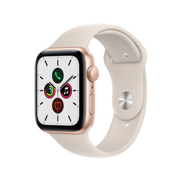 Apple Watch SE (GPS) Caixa Alumínio Gold 44mm Pulseira Esportiva Starlight MKQ53LL