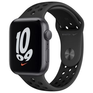 Apple Watch SE (GPS) Caixa Alumínio Gray 44mm Pulseira esportiva Nike Black