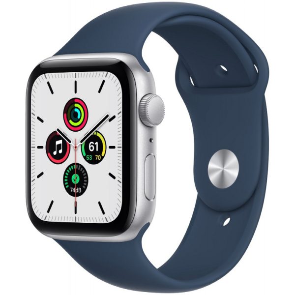 Apple Watch SE (GPS) Caixa Alumínio Silver 44mm Pulseira esportiva Blue MKQ43LL