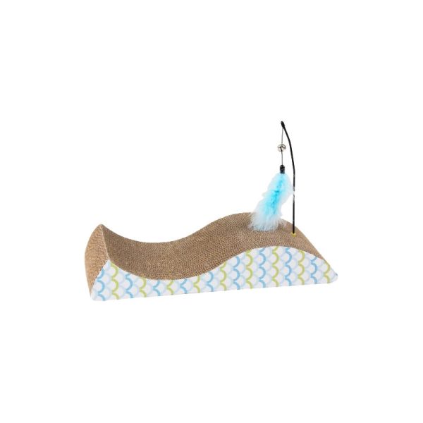 Arranhador de papelão para gato - Pawise 28489 Fish Shaped Cat Scratcher