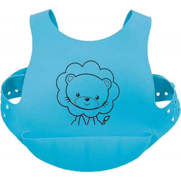 Babero de silicone leãozinho Buba 11620 (azul)