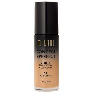 Base Liquido Milani Conceal + Perfect 2 en 1 05 Warm Beige - 30mL