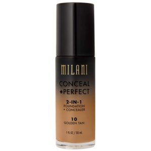 Base Liquido Milani Conceal + Perfect 2 en 1 10 Golden Tan - 30mL