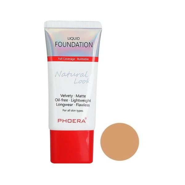 Base Phoera Natural Look Liquid Foundation 107 Honey - 30mL