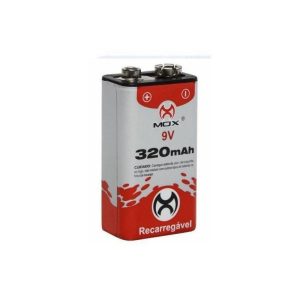 Bateria MOX 9V 320mAh Recarregável