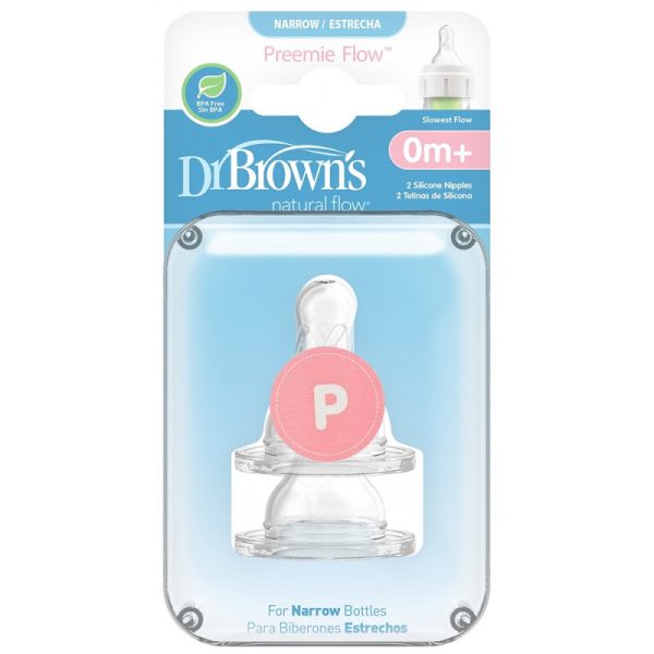 Bico para Mamadeira Dr. Brown's Preemie Flow 292-INTL (2 Unidades)