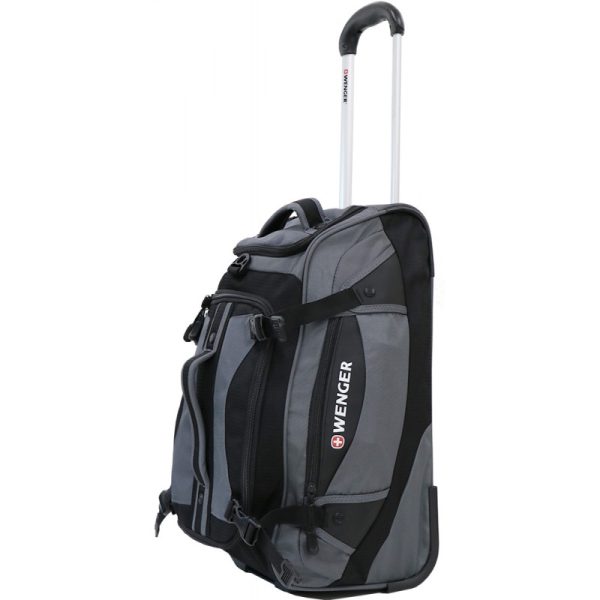 Bolsa de Viajem com Rodas Wenger 51cm SA7071 Cinza/Preto
