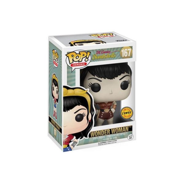 Boneco Wonder Woman - DC: Bombshells - Funko POP Chase! 167