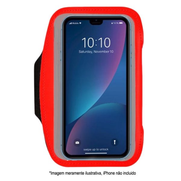 Braçadeira para Smartphone Quanta QTBUS10 - Vermelho