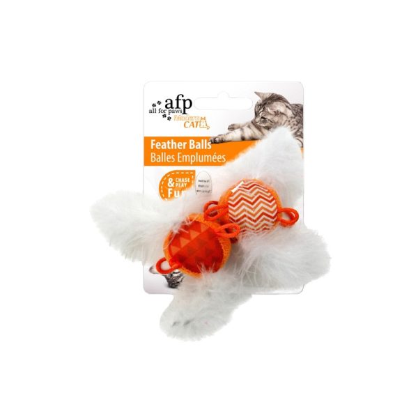 Brinquedo de pelucia para gato AFP 2155 Feather Balls