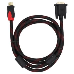 Cabo HLD HDMI para VGA (1.5 Metros) Preto/Vermelho