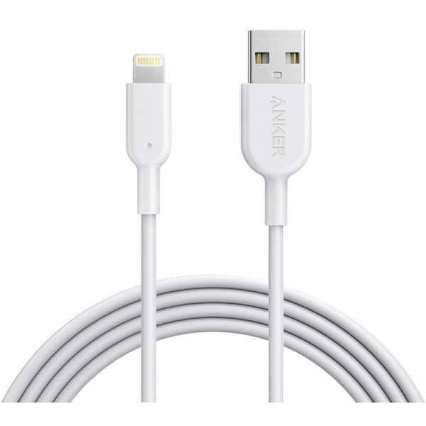 Cabo Lightning a USB-A Anker PowerLine II A8433H22 1.8m - Branco