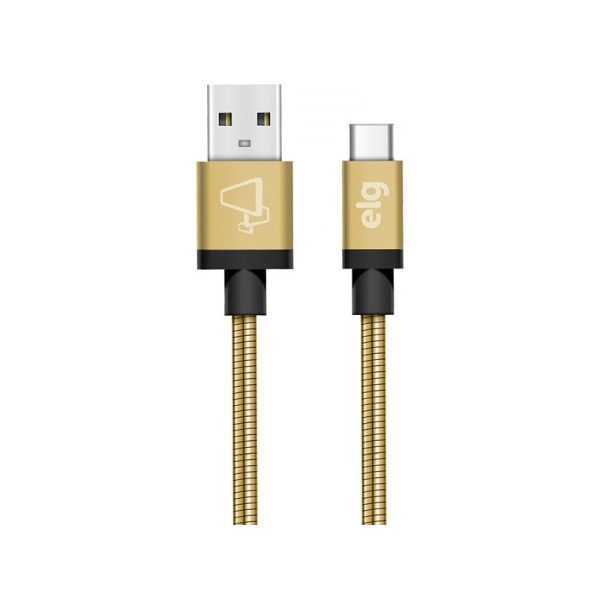 Cabo USB-C ELG INXC10GD 3A 15W (1 metro) Dourado