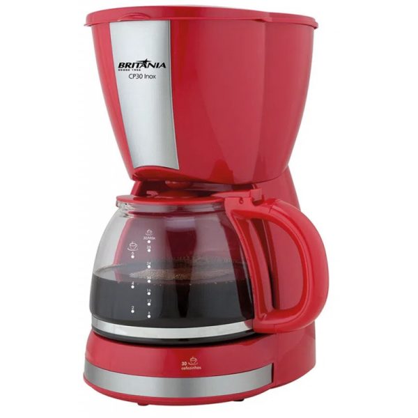 Cafeteira Britânia CP30 Inox 30 xicaras 220V - Vermelho