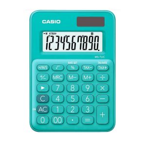 Calculadora Casio MS-7UC-GN (10 Dígitos) - Verde