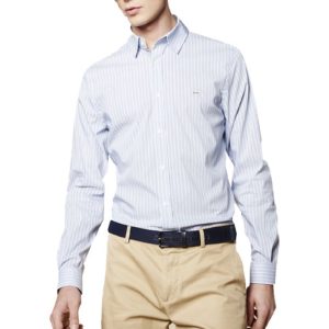 Camisa Lacoste Stripe Poplin Woven CH2314 21 26F - Masculino