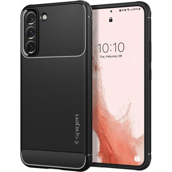 Capa Spigen Samsung S22 Rugged Armor ACS03986 Preto