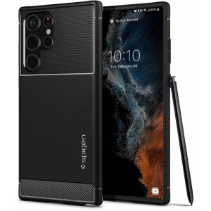 Capa Spigen Samsung S22 Ultra Rugged Armor ACS03914 Preto