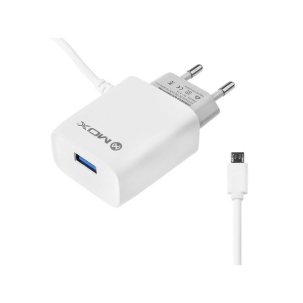 Carregador de Parede MOX MO-TC90 MicroUSB + USB-A (90 cm)