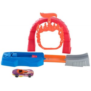 Carro Hot Wheels Conjunto de Acrobacias Salta Fogo FWM87