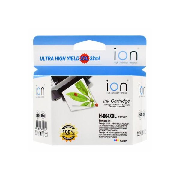 Cartucho De Tinta Ion H-664XXL-F6V30A 22ml - Cor