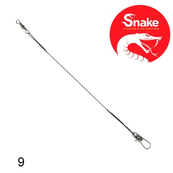 Chicote Leader Snake 9" 23cm 60lbs (100 Peças)