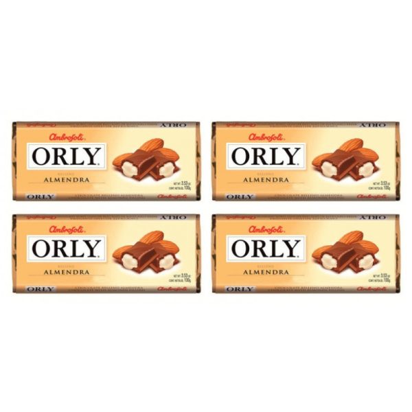Chocolate Ambrosoli Orly Almendra 4x3 100g