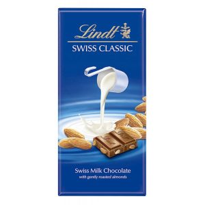 Chocolate Lindt Swiss ao Leite com Amêndoas 100g