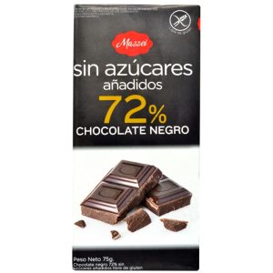 Chocolate Mazzei sem Açúcar 72% Preto - 75g