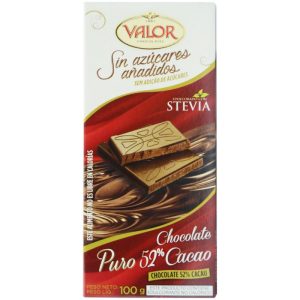 Chocolate Valor Puro 52% Cacau sem Adição de Açúcar 100 Gr