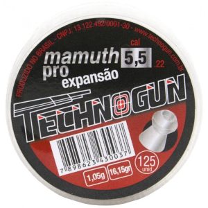 Chumbo Technogun Mamuth Pro Expansão 5.5mm (125 Unidades)