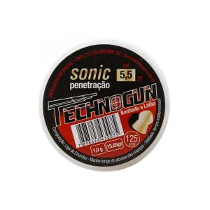 Chumbo Technogun Sonic Gold Penetração 5.5mm (125 Unidades)