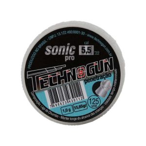 Chumbo Technogun Sonic Pro Penetração 5.5mm (125 Unidades)