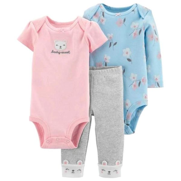 Conjunto Carter's 17646810 Feminino (3 Unidades)