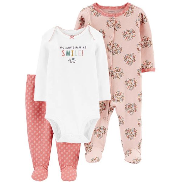 Conjunto para Bebê Carter's 1J338510 - Feminino (3 Peças)