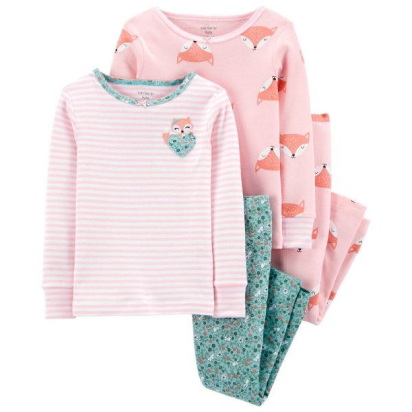 Conjunto Pijama Infantil Carter's 2J115110 - Feminino (4 Peças)