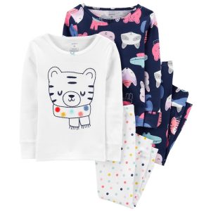 Conjunto Pijama Infantil Carter's 2J211810 - Feminino (4 Peças)