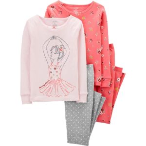 Conjunto Pijama Infantil Carter's 3J117110 - Feminino (4 Peças)