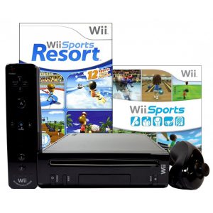Console Nintendo Wii Preto 110V (com 2 jogos) CLASE A