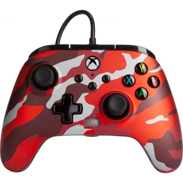 Controle PowerA Enhanced Wired Controller - Vermelho Camuflado (Com Fio)