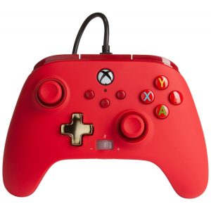 Controle PowerA Enhanced Xbox e PC - Vermelho (Com Fio)