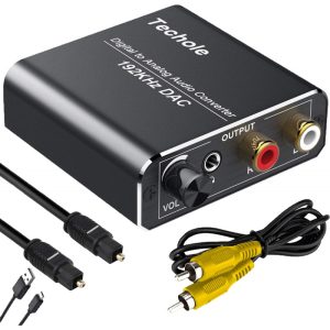 Conversor de Audio Digital a Audio Analógico Techole HS203-BK