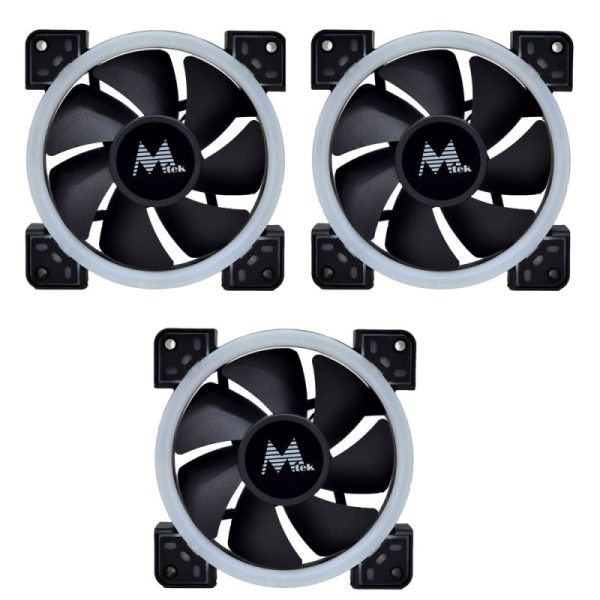 Cooler Mtek 120mm. RGB Led Fan Kit - MF-120X3