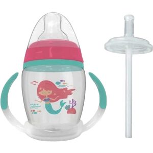 Copo com alça removível com canudo Buba 10690 (rosa)