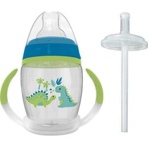 Copo com alça removível com canudo Buba 10691 (azul)