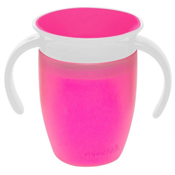 Copo de Treinamento Anti-derramamento Munchkin Miracle 360° 207mL - Rosa