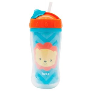Copo infantil parede dupla animal fun leão Buba 12085