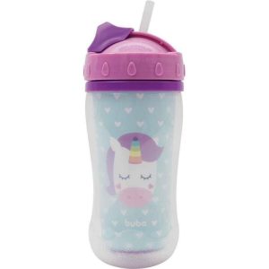 Copo infantil parede dupla animal fun unicornio Buba 12088