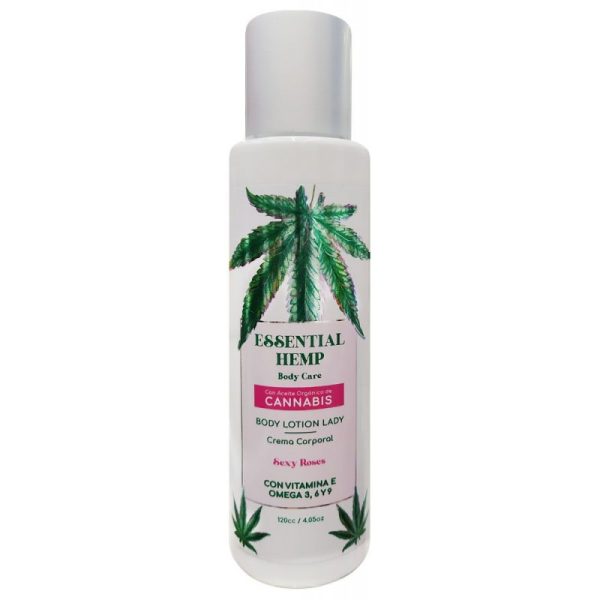 Creme Corporal Essential Hemp Cannabis Sexy Roses - 120mL